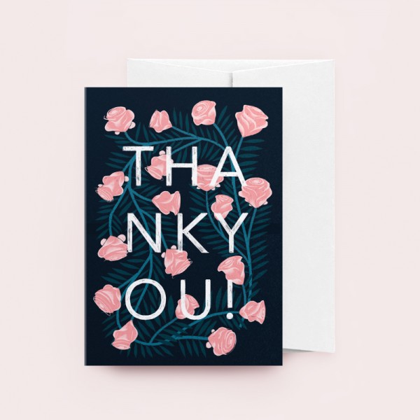 Thank You - Florals Card
