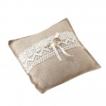 Hessian Ring Cushion - Vintage Affair
