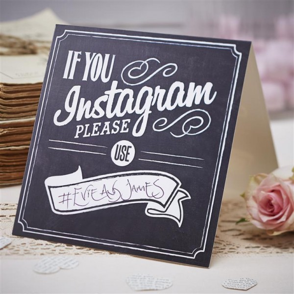 If You Instagram Table Tent Signs - Vintage Affair