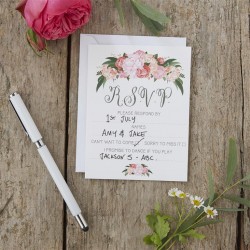 Hand Illustrated Floral RSVP Cards - Boho