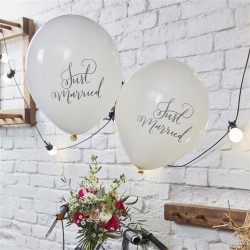 Just Married Balloons - Boho