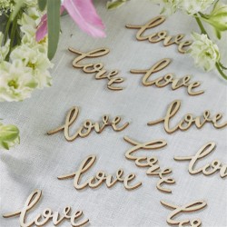 Love Wooden Table Confetti