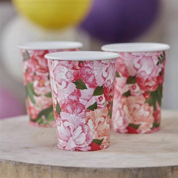 Floral Paper Cups - Boho