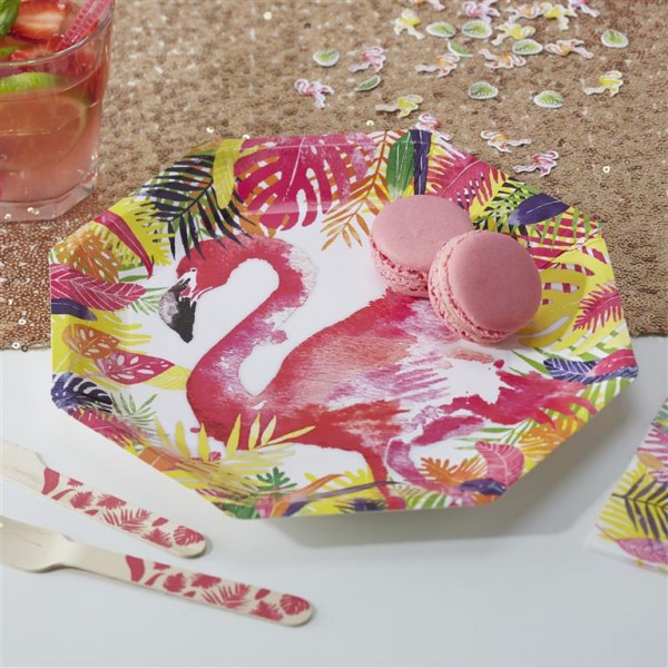 Flamingo Paper Plates - Flamingo Fun