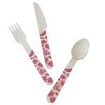 Tropical Wooden Cutlery - Flamingo Fun