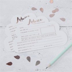 Rose Gold Advice For The Parents Cards - Hello World