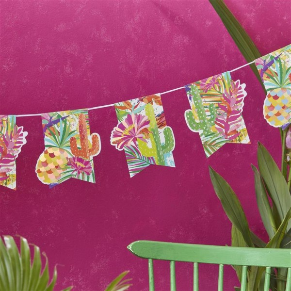 Iridescent Foiled Paper Bunting - Hot Summer