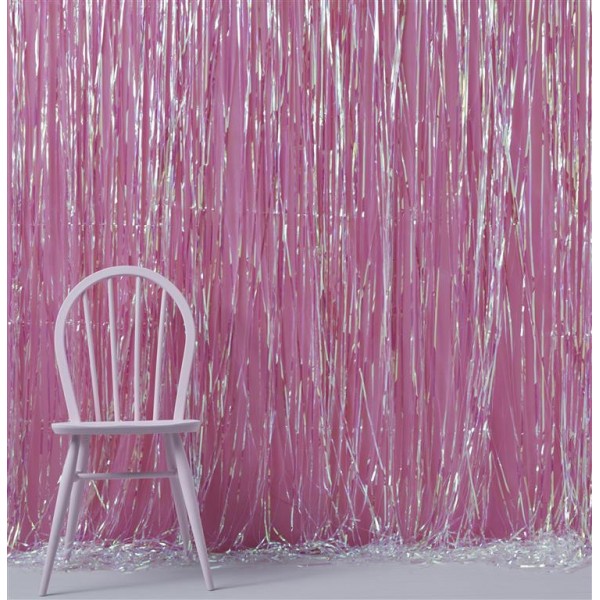Iridescent Foil Fringe Curtain Decoration - Iridescent Party