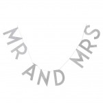 Silver Glitter Mr and Mrs Wedding Bunting - Metallic Perfection