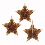 Gold Star Shaped Hanging Decorations - Metallic Star