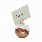 Rose Gold Dipped Place Card Bauble Holders - Metallic Star