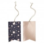 Navy & Rose Gold Foiled Gift Tag Kit - Metallic Star
