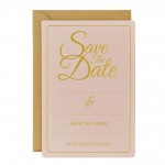 Gold Foiled Save The Dates Cards - Pastel Perfection