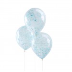 Blue Confetti Filled Balloons - Pick And Mix