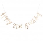 Gold Happy 21st Birthday Bunting - Pick & Mix
