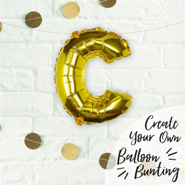 Gold Foil Letter C Balloon - Pick and Mix