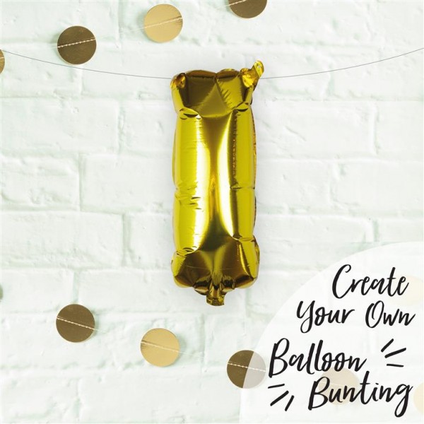 Gold Foil Letter I Balloon - Pick and Mix