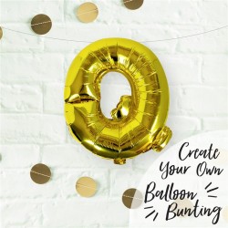 Gold Foil Letter Q Balloon - Pick and Mix