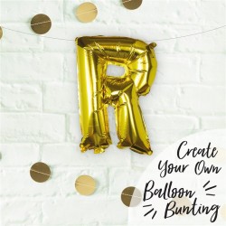 Gold Foil Letter R Balloon - Pick and Mix