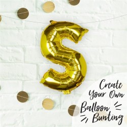 Gold Foil Letter S Balloon - Pick and Mix