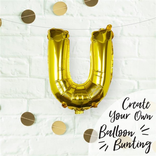 Gold Foil Letter U Balloon - Pick and Mix