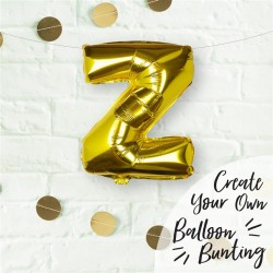 Gold Foil Letter Z Balloon - Pick and Mix