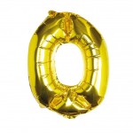 Gold Foil Number 0 Balloon - Pick and Mix