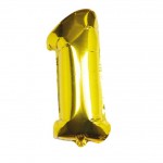 Gold Foil Number 1 Balloon - Pick and Mix