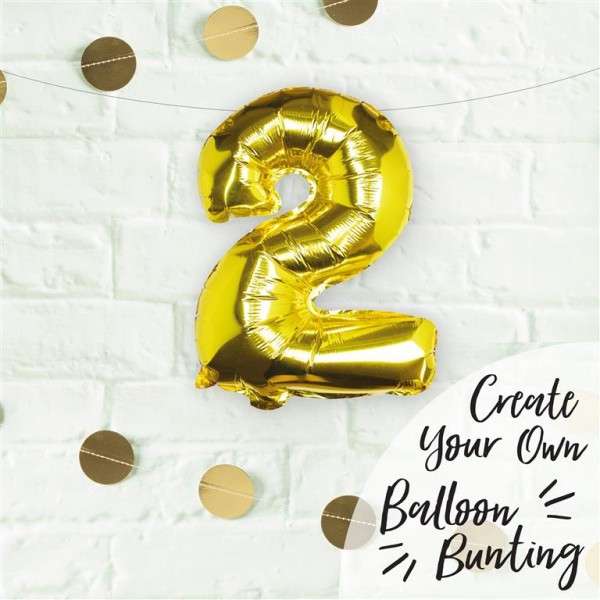 Gold Foil Number 2 Balloon - Pick and Mix