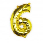 Gold Foil Number 6 Balloon - Pick and Mix