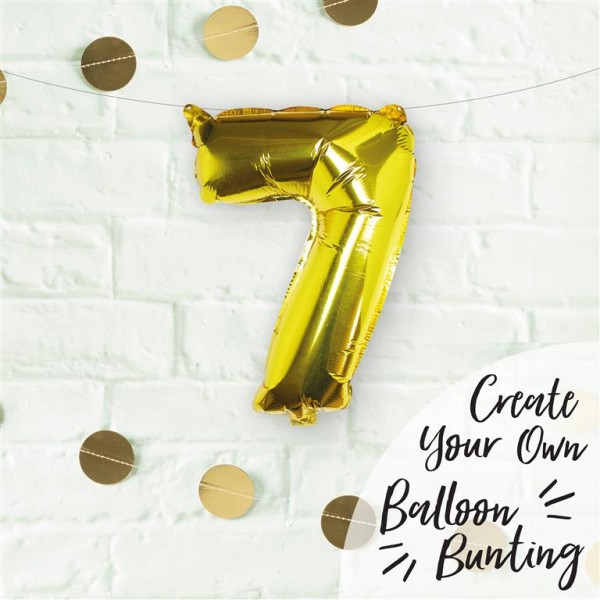 Gold Foil Number 7 Balloon - Pick and Mix