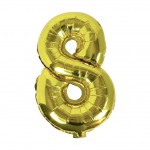 Gold Foil Number 8 Balloon - Pick and Mix