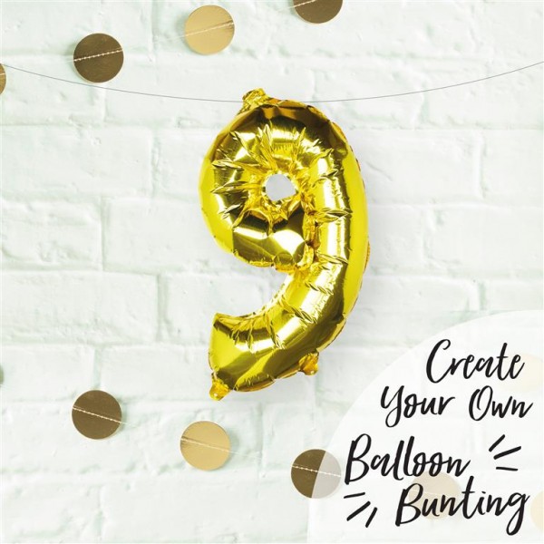 Gold Foil Number 9 Balloon - Pick and Mix