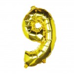 Gold Foil Number 9 Balloon - Pick and Mix