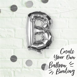 Silver Foil Letter B Balloon - Pick and Mix