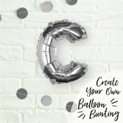 Silver Foil Letter C Balloon - Pick and Mix