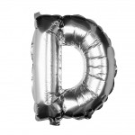 Silver Foil Letter D Balloon - Pick and Mix