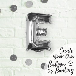 Silver Foil Letter E Balloon - Pick and Mix
