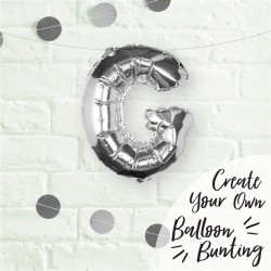 Silver Foil Letter G Balloon - Pick and Mix