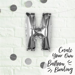 Silver Foil Letter H Balloon - Pick and Mix