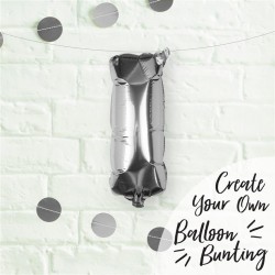Silver Foil Letter I Balloon - Pick and Mix