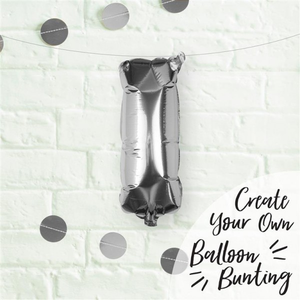 Silver Foil Letter I Balloon - Pick and Mix