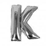 Silver Foil Letter K Balloon - Pick and Mix