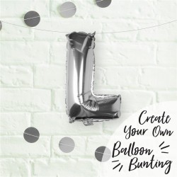 Silver Foil Letter L Balloon - Pick and Mix