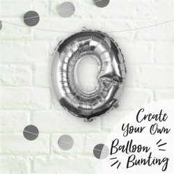 Silver Foil Letter O Balloon - Pick and Mix