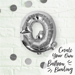 Silver Foil Letter Q Balloon - Pick and Mix