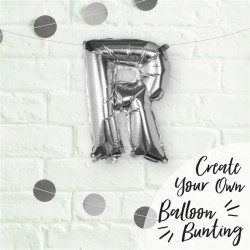 Silver Foil Letter R Balloon - Pick and Mix
