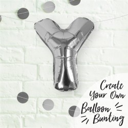 Silver Foil Letter Y Balloon - Pick and Mix