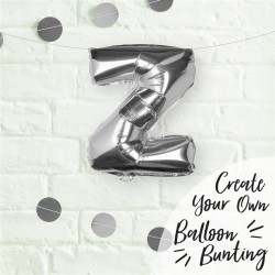Silver Foil Letter Z Balloon - Pick and Mix