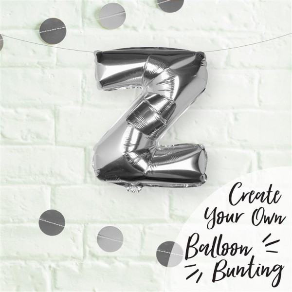 Silver Foil Letter Z Balloon - Pick and Mix